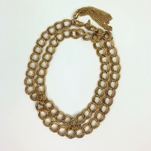 NEW YORK & COMPANY Gold Tone Double Link Necklace